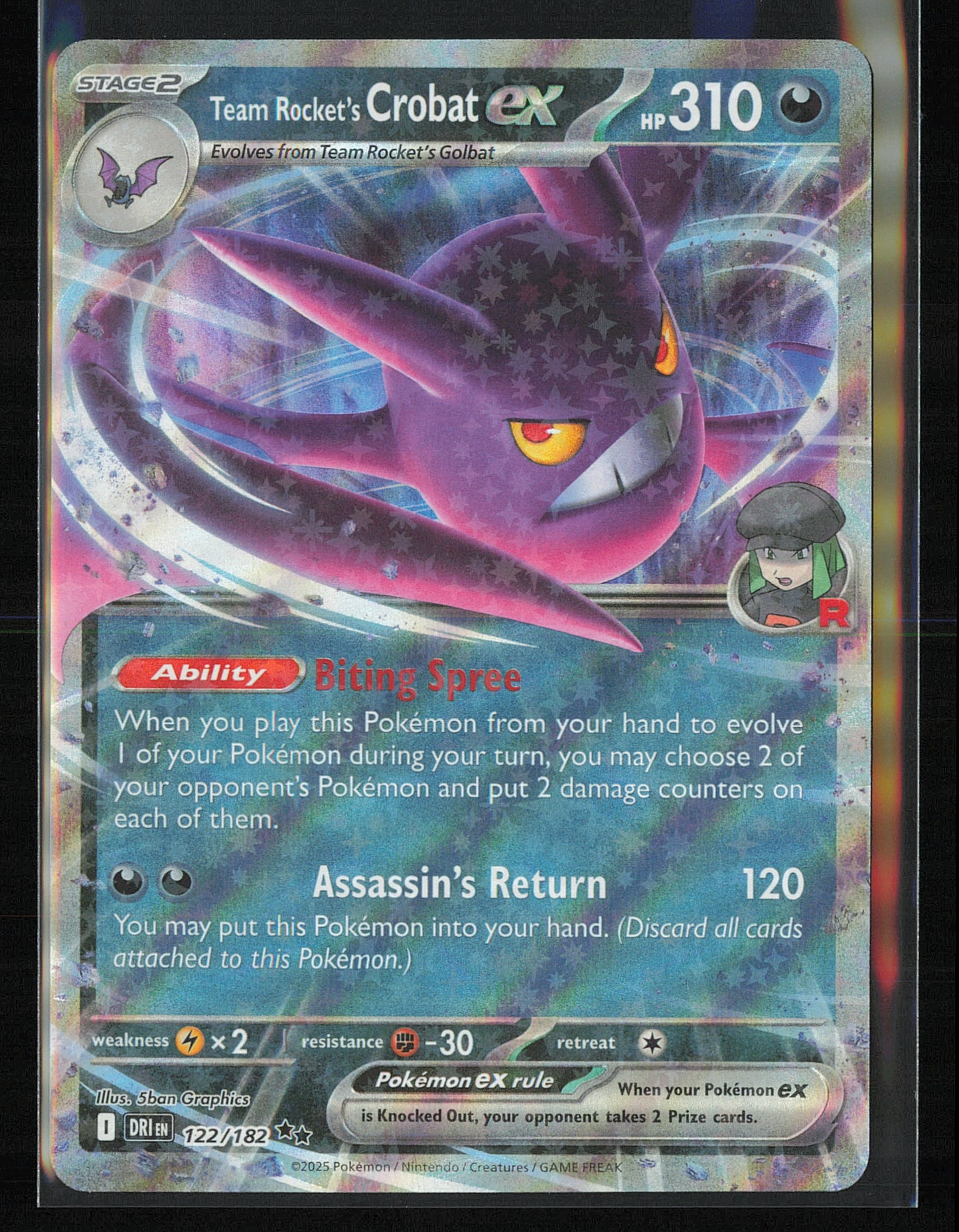 SV10: Destined Rivals #122/182 Team Rocket's Crobat ex