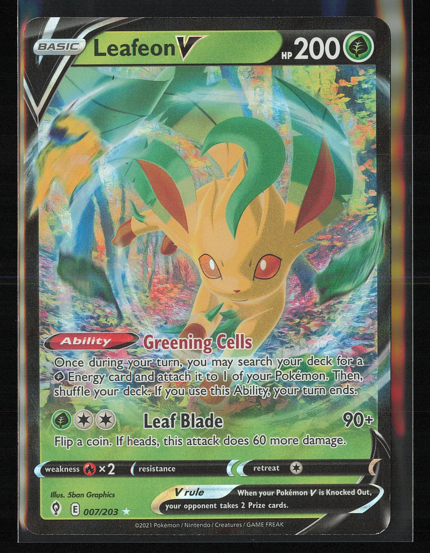 SWSH07: Evolving Skies #007/203 Leafeon V