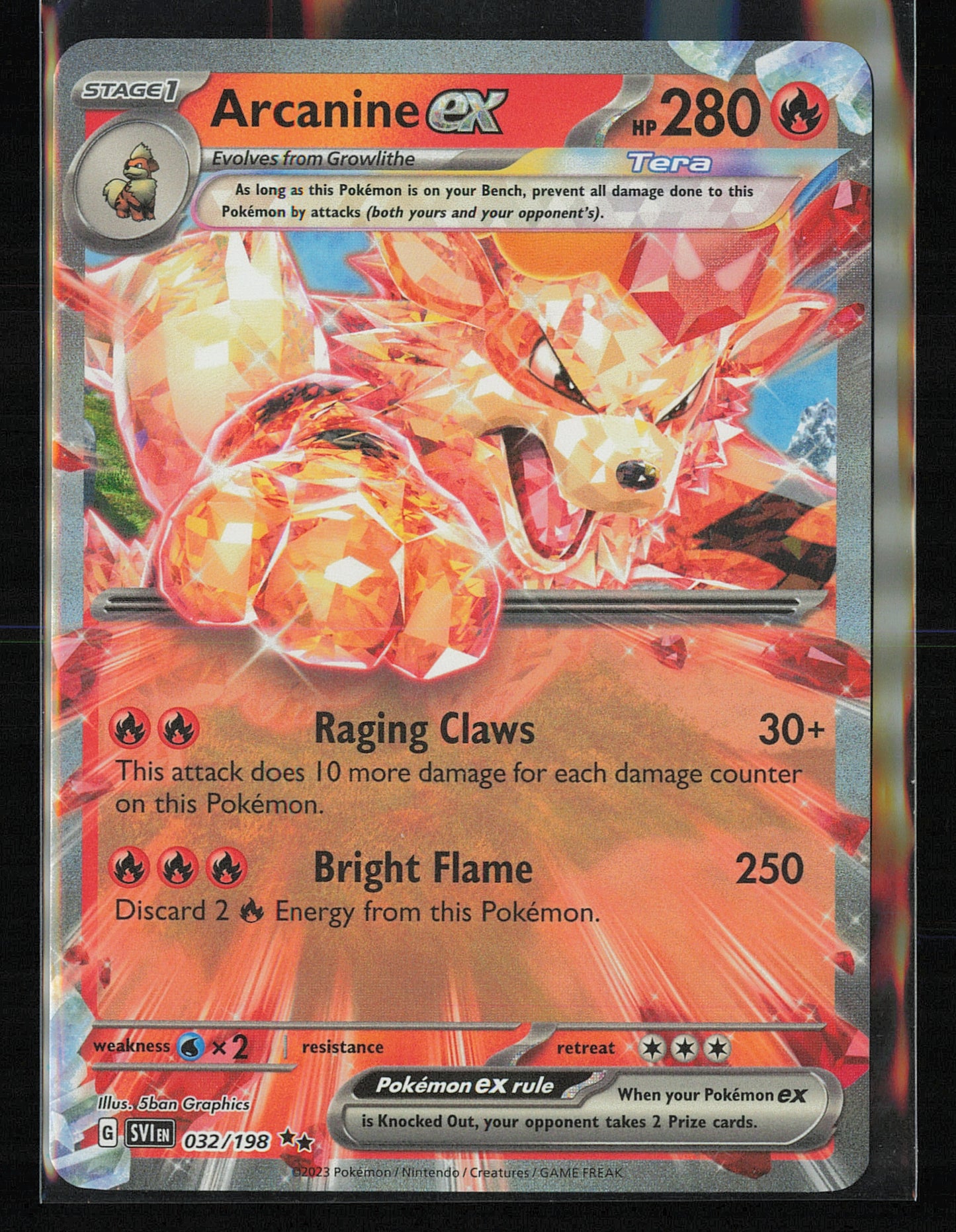 SV01: Scarlet & Violet Base Set #032/198 Arcanine ex