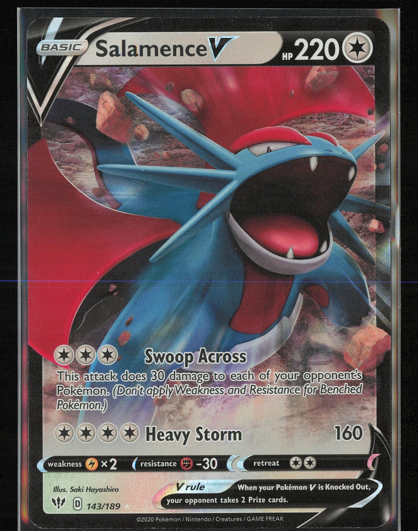 SWSH03: Darkness Ablaze #143/189 Salamence V