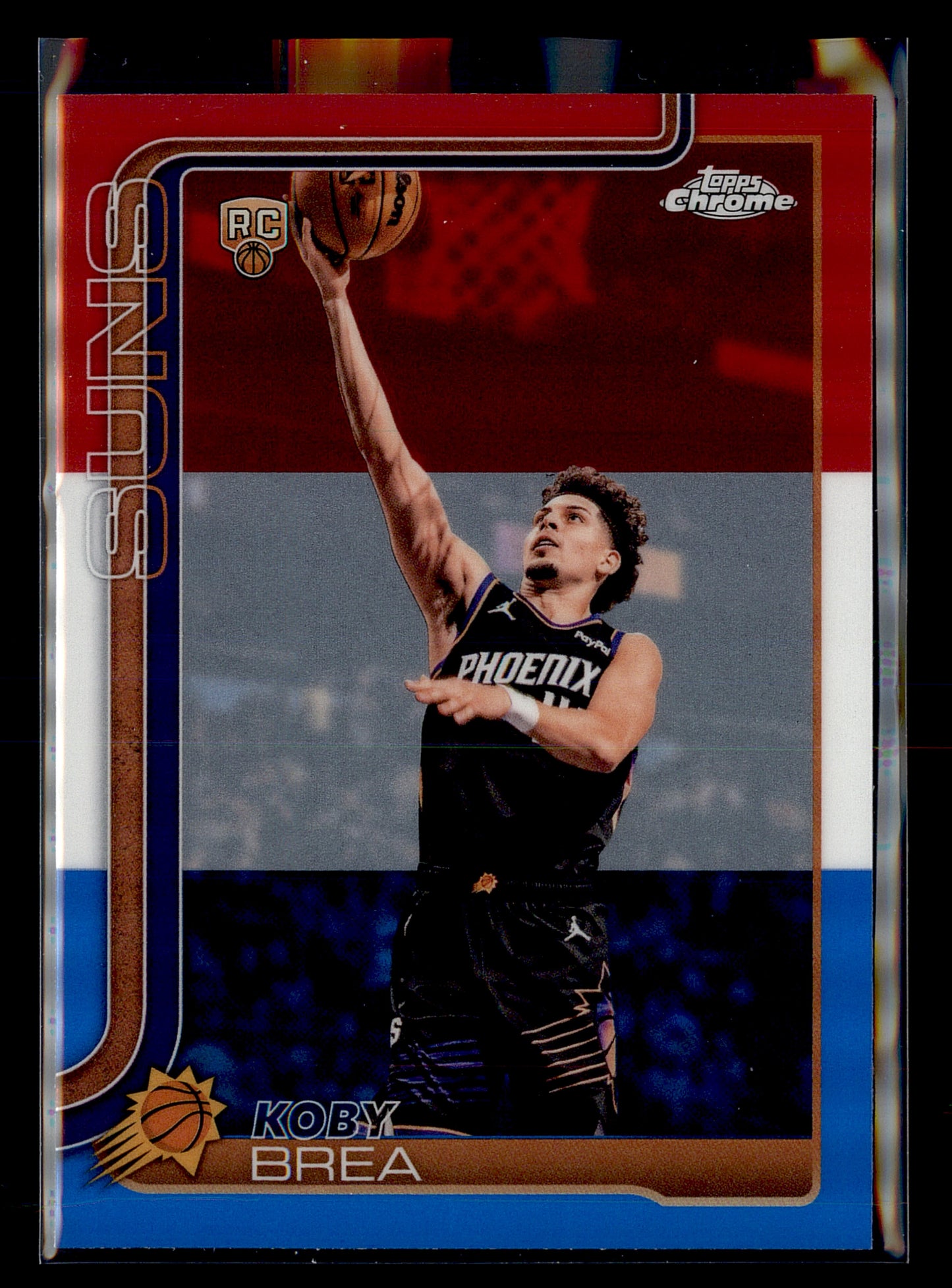 2025-26 Topps Chrome Update #192 Koby Brea Red White and Blue Refractor