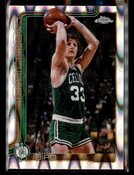 2025-26 Topps Chrome Update #143 Larry Bird RayWave Refractor