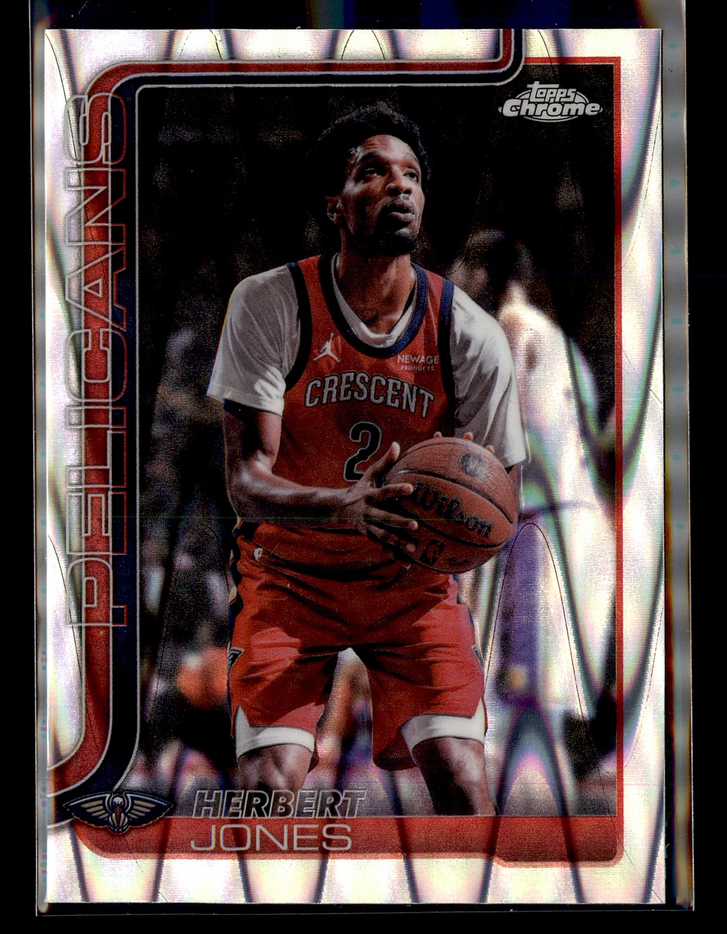 2025-26 Topps Chrome Update #114 Herbert Jones RayWave Refractor