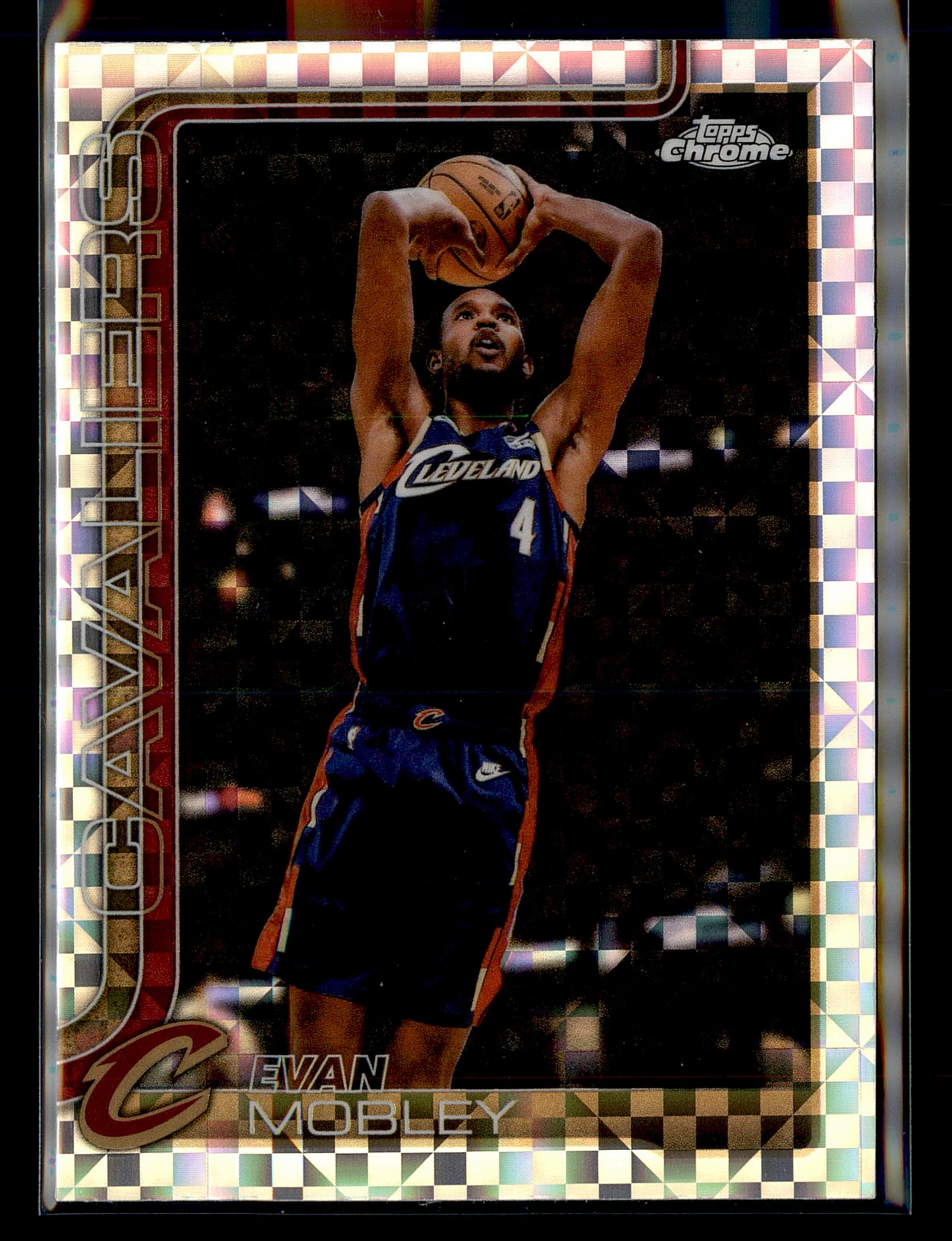 2025-26 Topps Chrome Update #25 Evan Mobley X-Fractor