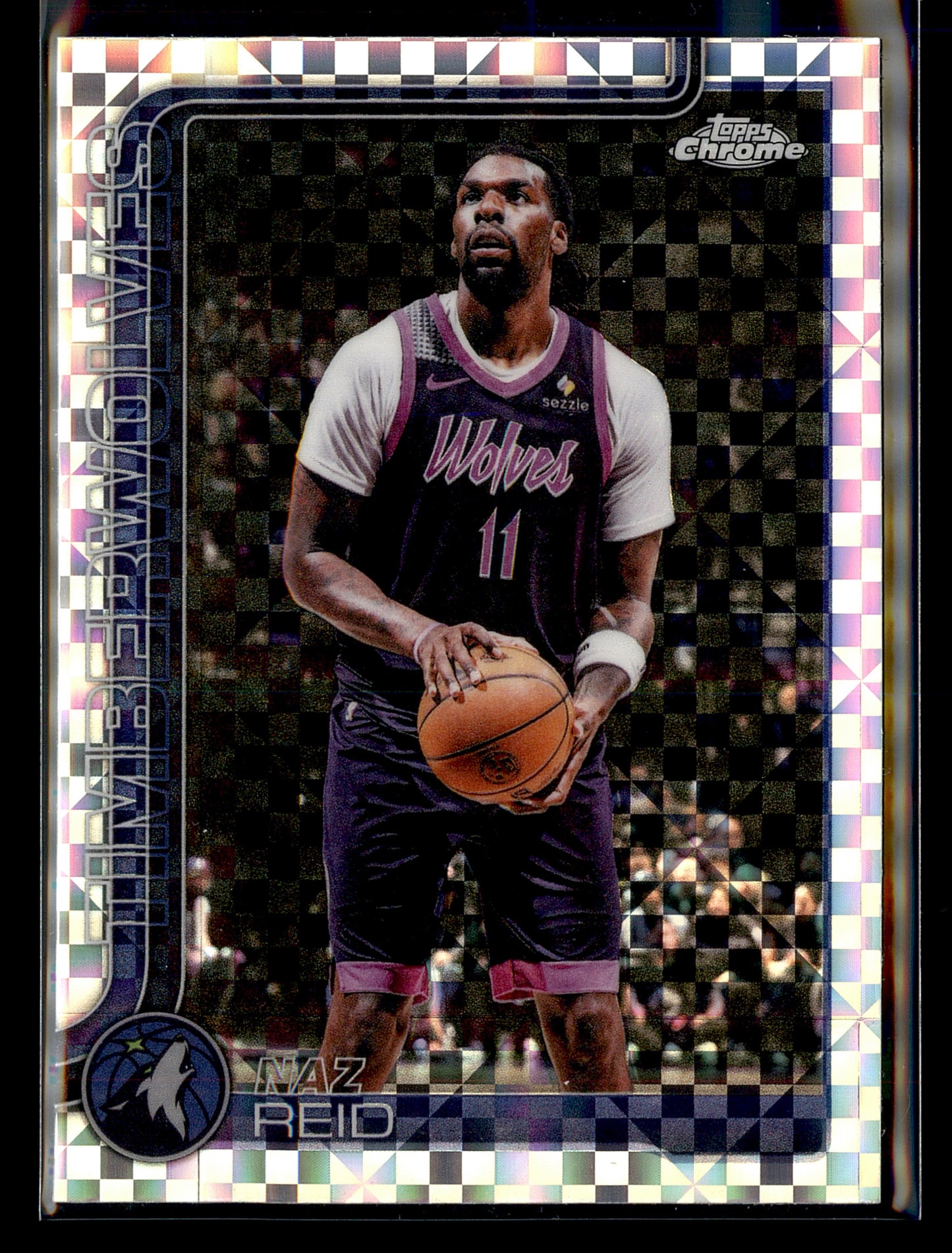 2025-26 Topps Chrome Update #71 Naz Reid X-Fractor