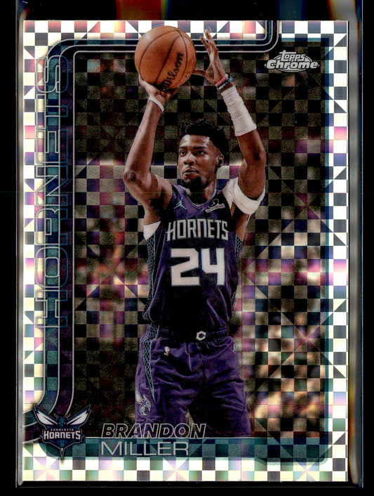 2025-26 Topps Chrome Update #86 Brandon Miller X-Fractor
