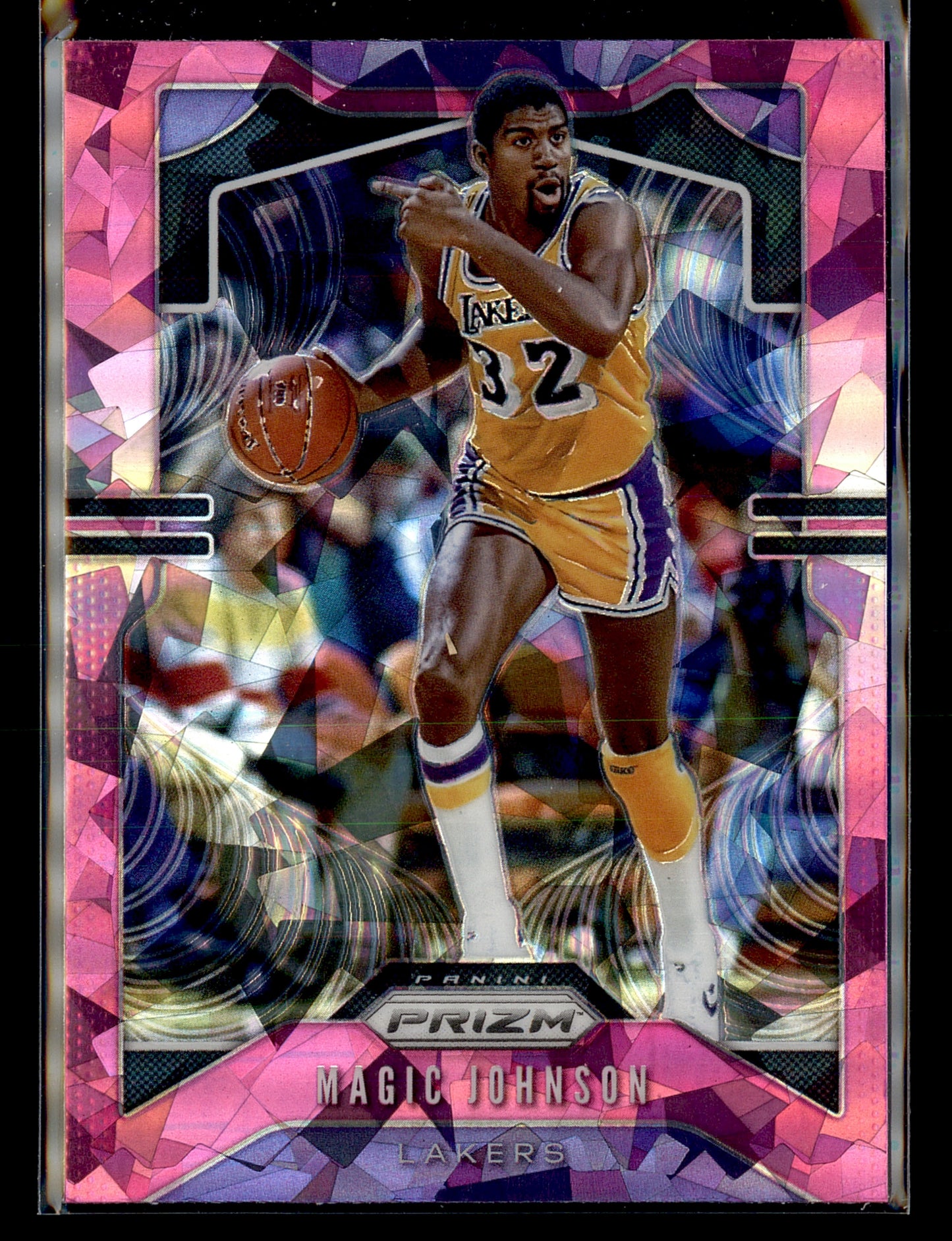 2019-20 Panini Prizm #25 Magic Johnson Prizms Pink Ice