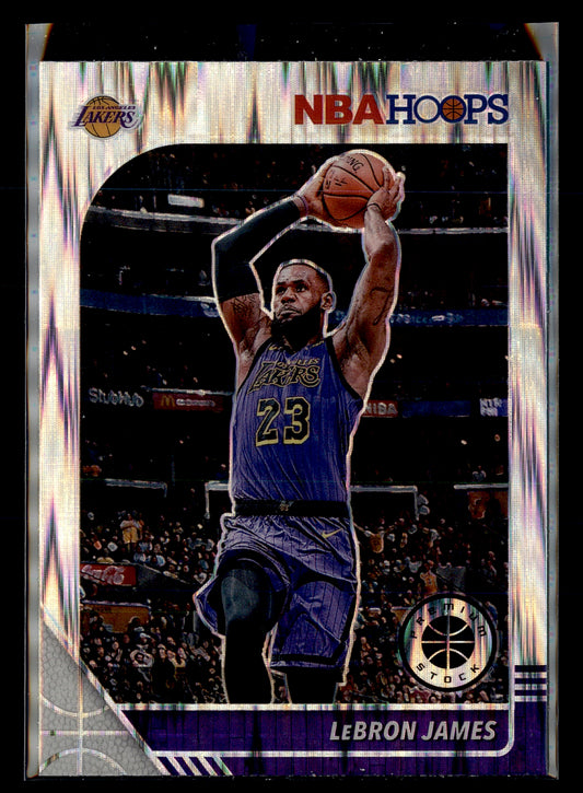 2019-20 Hoops Premium Stock #87 LeBron James Prizms Flash