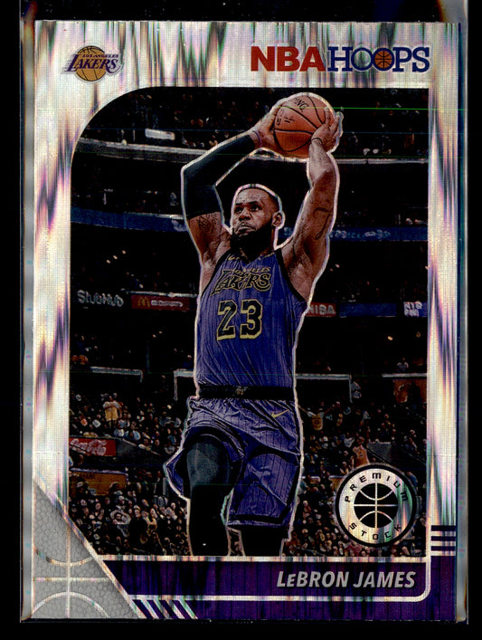 2019-20 Hoops Premium Stock #87 LeBron James Prizms Flash