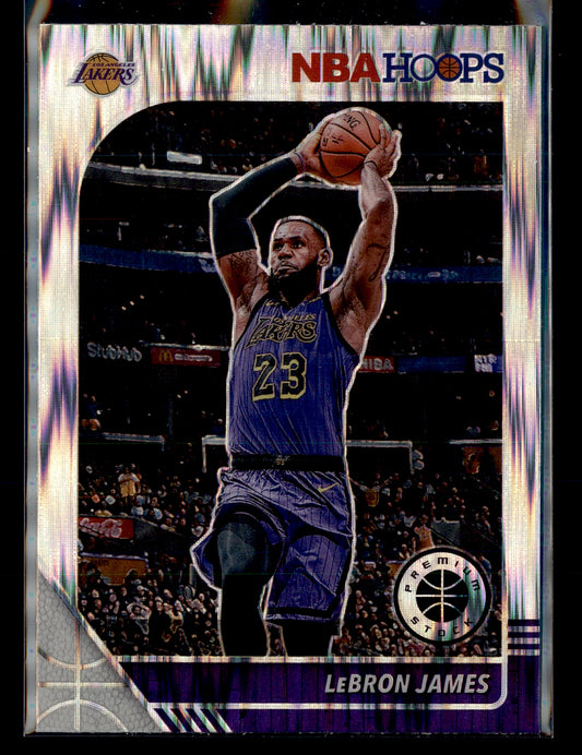2019-20 Hoops Premium Stock #87 LeBron James Prizms Flash