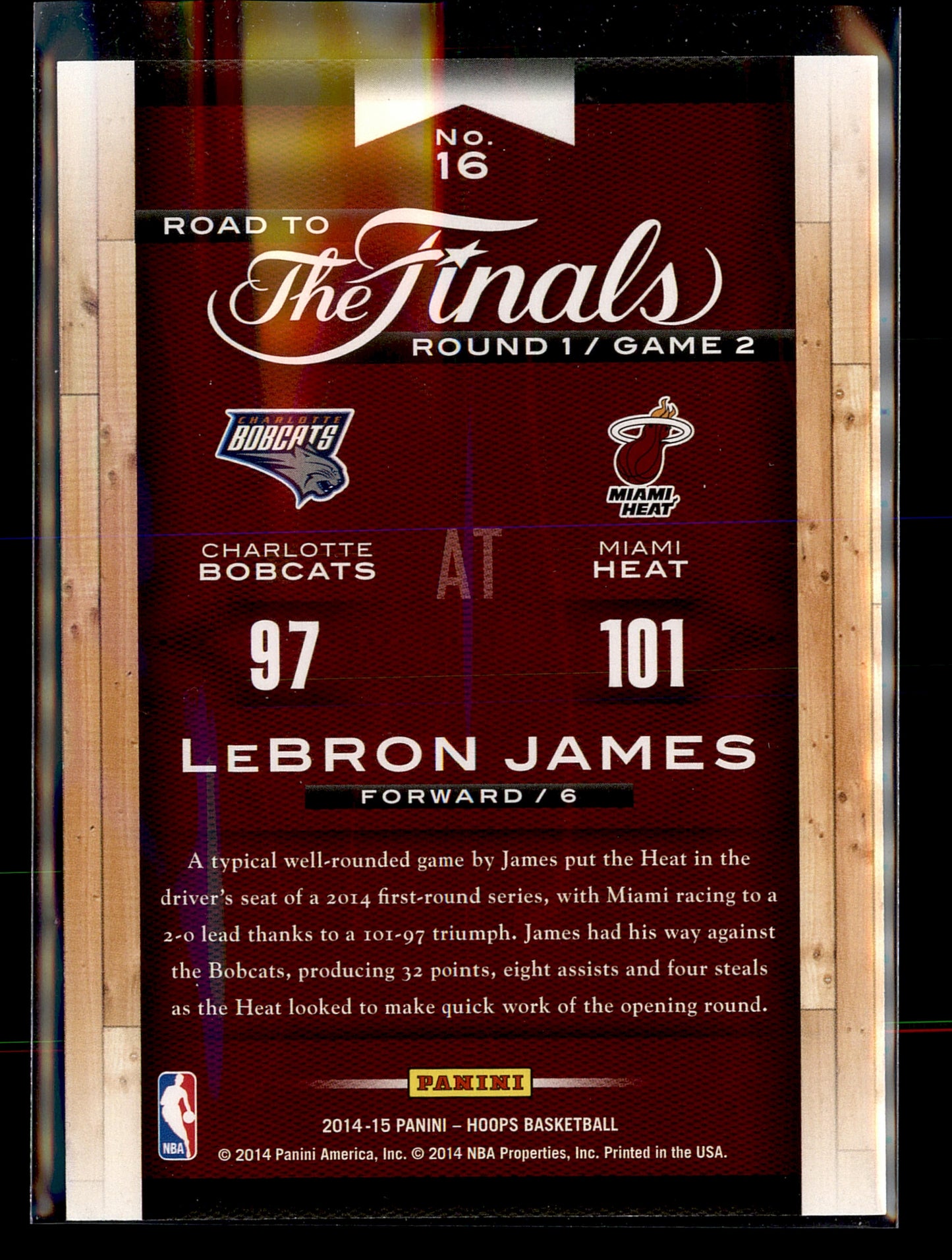 2014-15 Hoops #16 LeBron James Road to the Finals #/2014