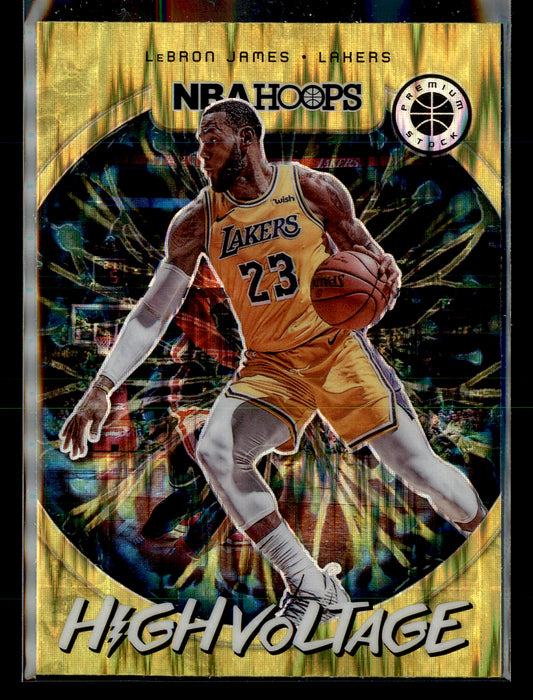 2019-20 Hoops Premium Stock #2 LeBron James High Voltage Flash