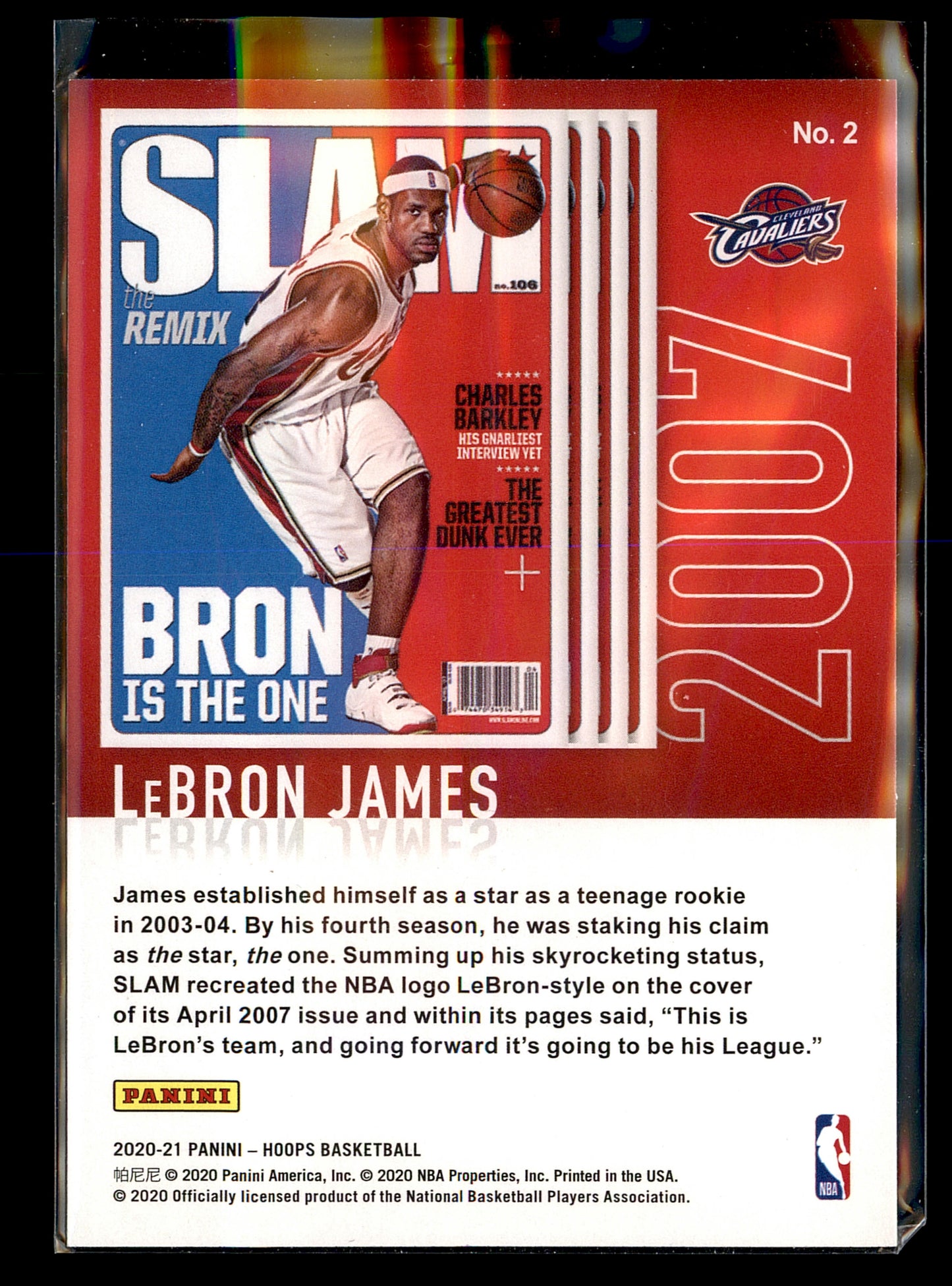 2020-21 Hoops #2 LeBron James Slam