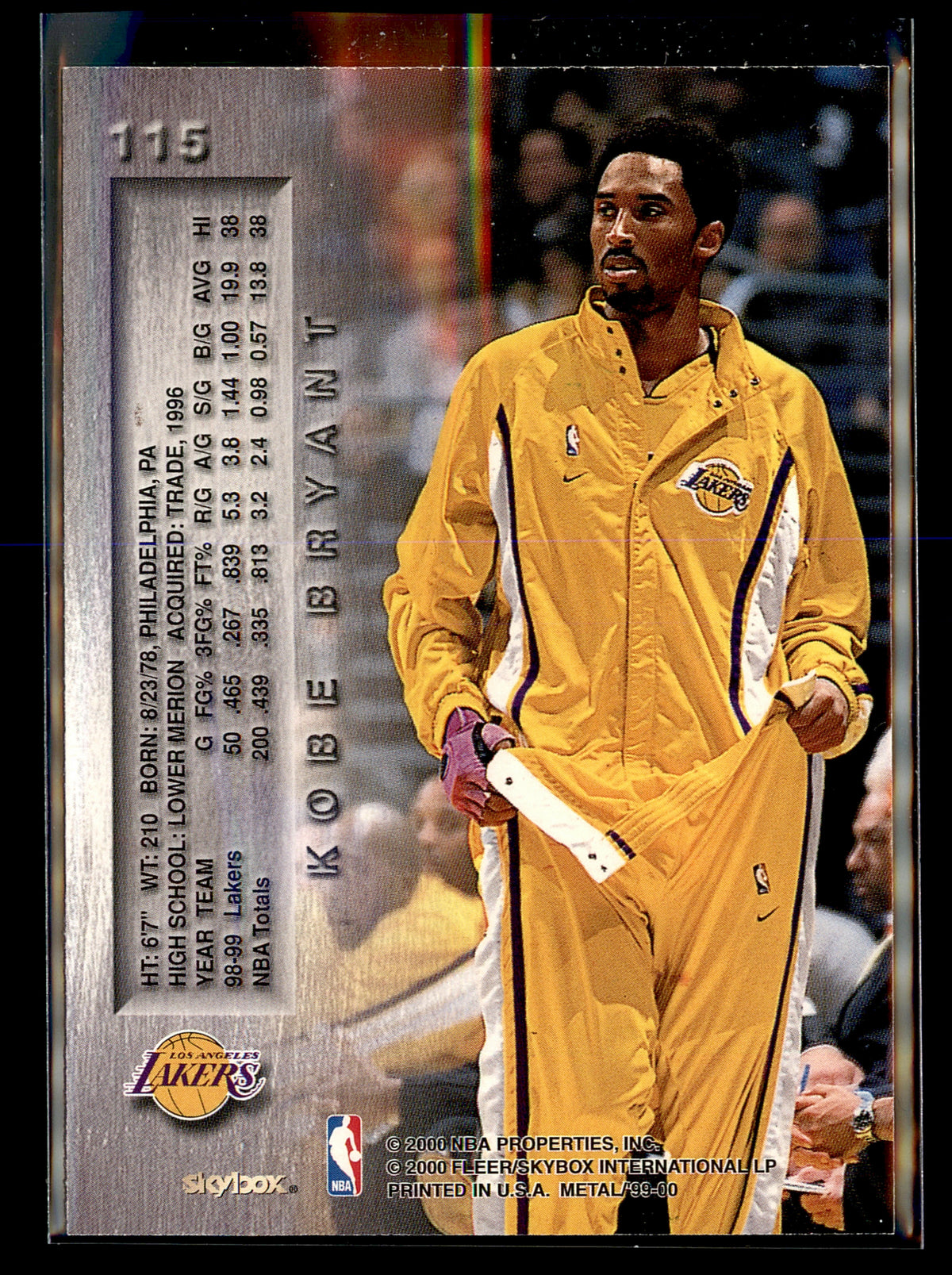 1999-00 Metal #115 Kobe Bryant