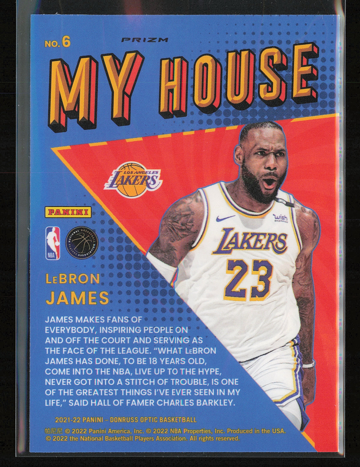 2021-22 Donruss Optic #6 LeBron James My House Holo