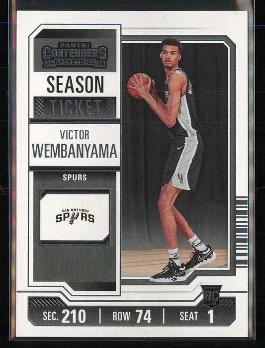2023-24 Panini Contenders #11 Victor Wembanyama Season Ticket Retail