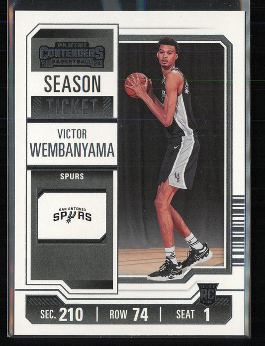 2023-24 Panini Contenders #11 Victor Wembanyama Season Ticket Retail