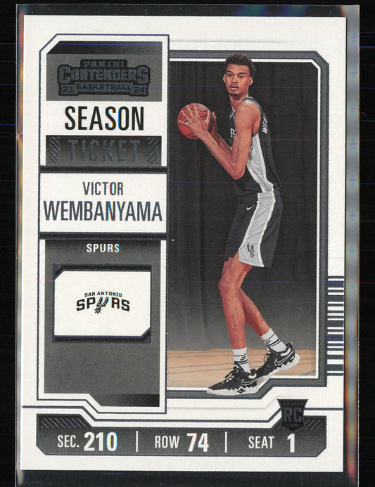 2023-24 Panini Contenders #11 Victor Wembanyama Season Ticket Retail