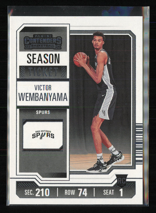 2023-24 Panini Contenders #11 Victor Wembanyama Season Ticket Retail