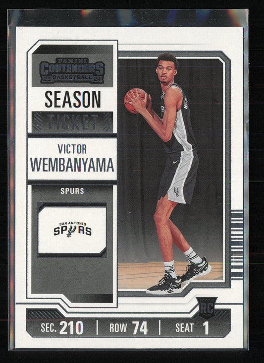 2023-24 Panini Contenders #11 Victor Wembanyama Season Ticket Retail