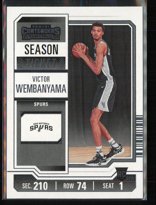 2023-24 Panini Contenders #11 Victor Wembanyama Season Ticket Retail