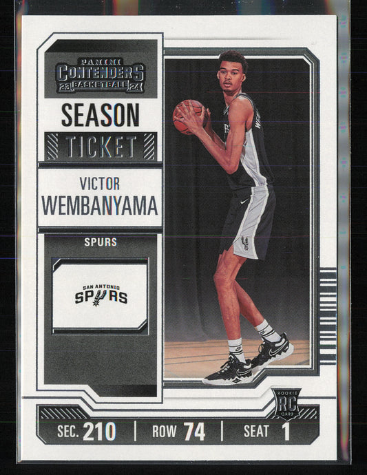 2023-24 Panini Contenders #11 Victor Wembanyama Season Ticket Retail