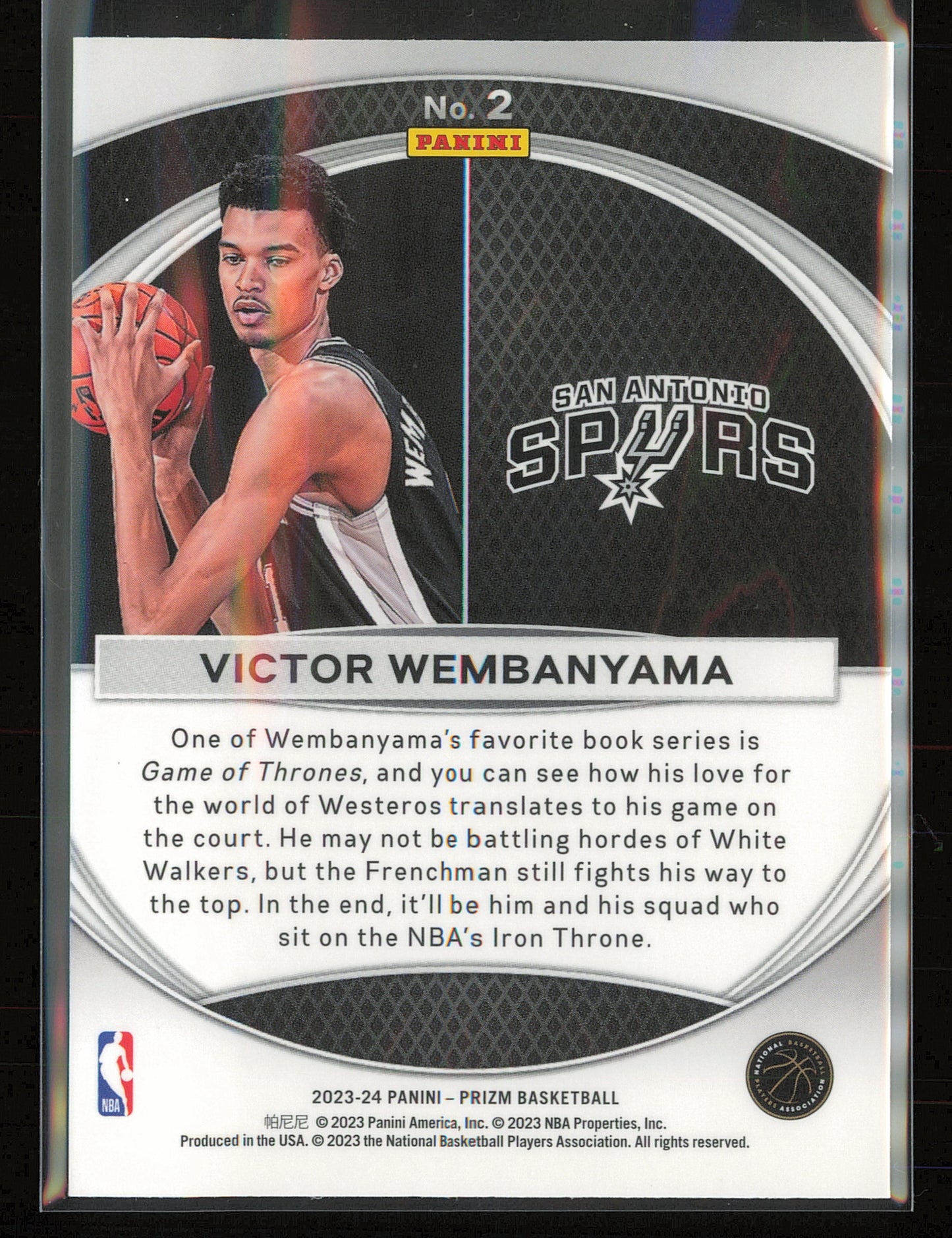 2023-24 Panini Prizm #2 Victor Wembanyama Global Reach