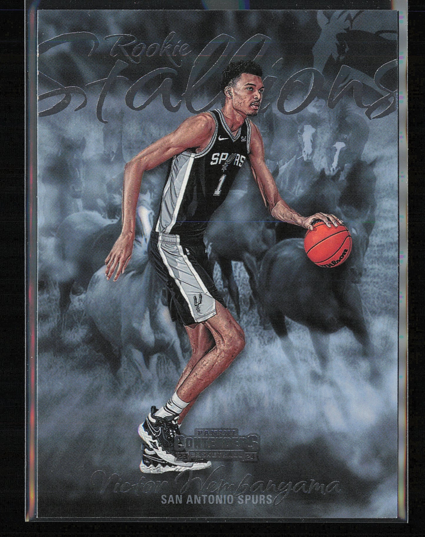 2023-24 Panini Contenders #21 Victor Wembanyama Rookie Stallions