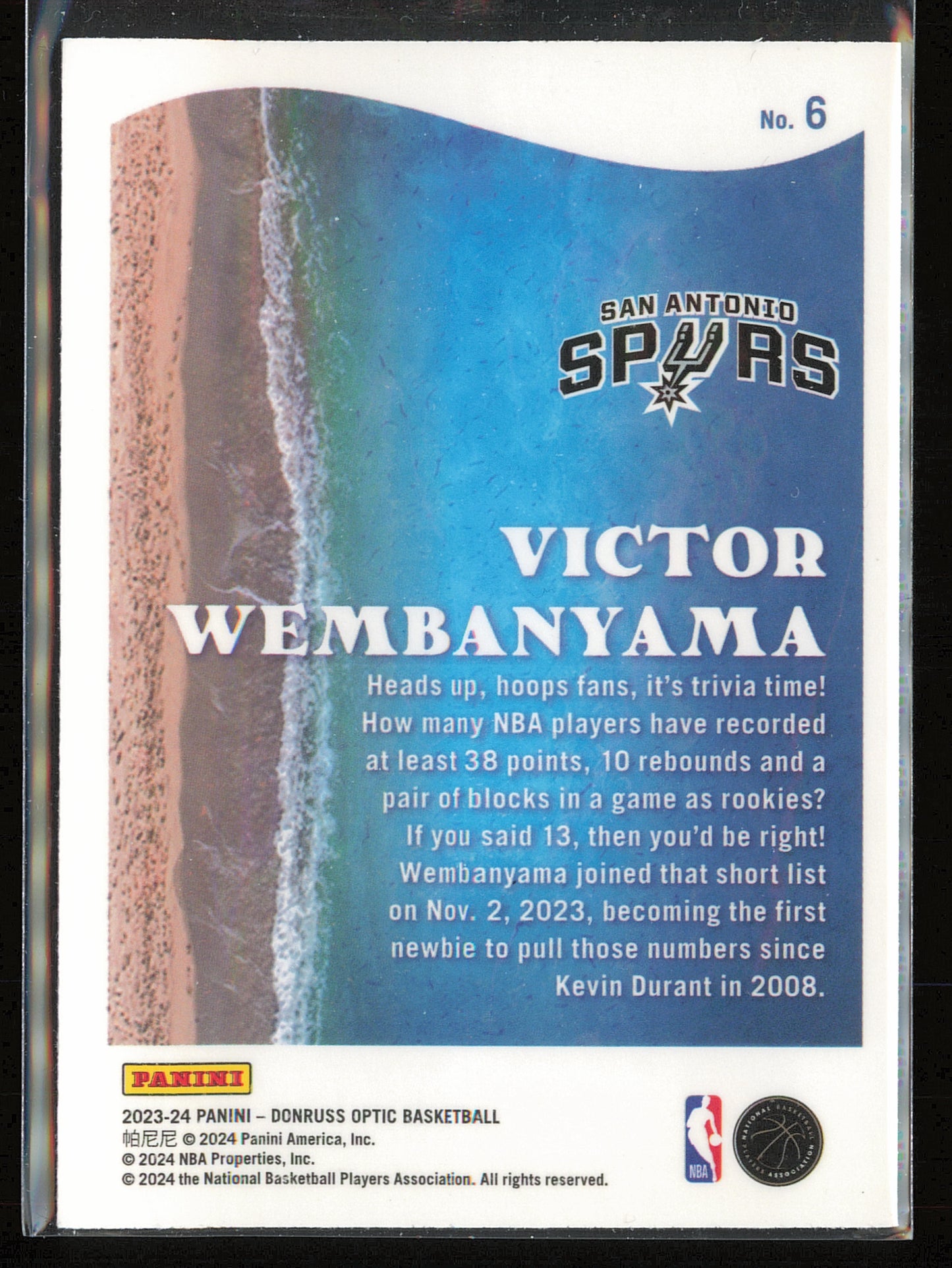 2023-24 Donruss Optic #6 Victor Wembanyama Splash