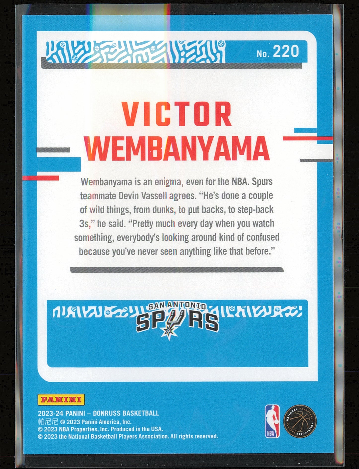 2023-24 Donruss #220 Victor Wembanyama
