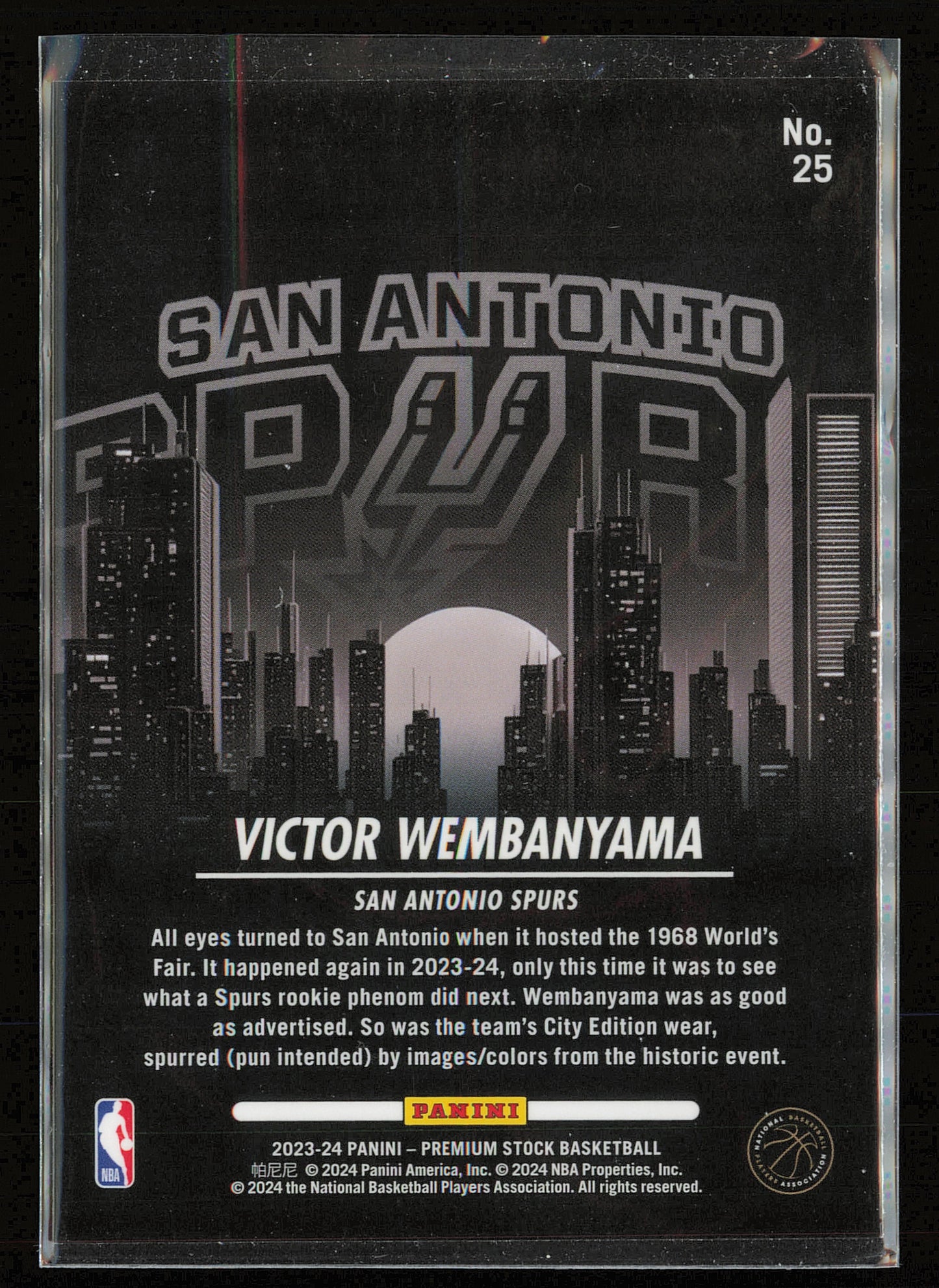 2023-24 Hoops Premium Stock #25 Victor Wembanyama City Edition