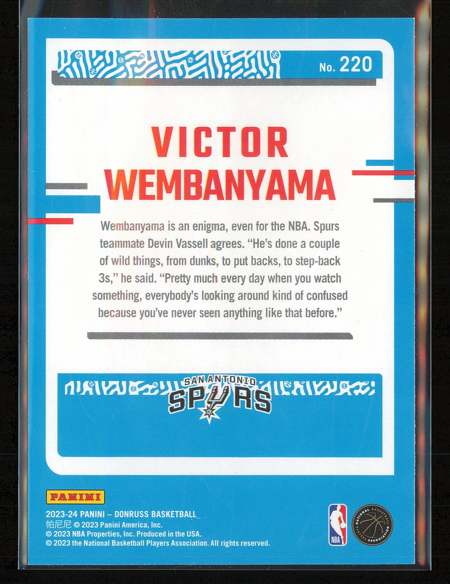 2023-24 Donruss #220 Victor Wembanyama