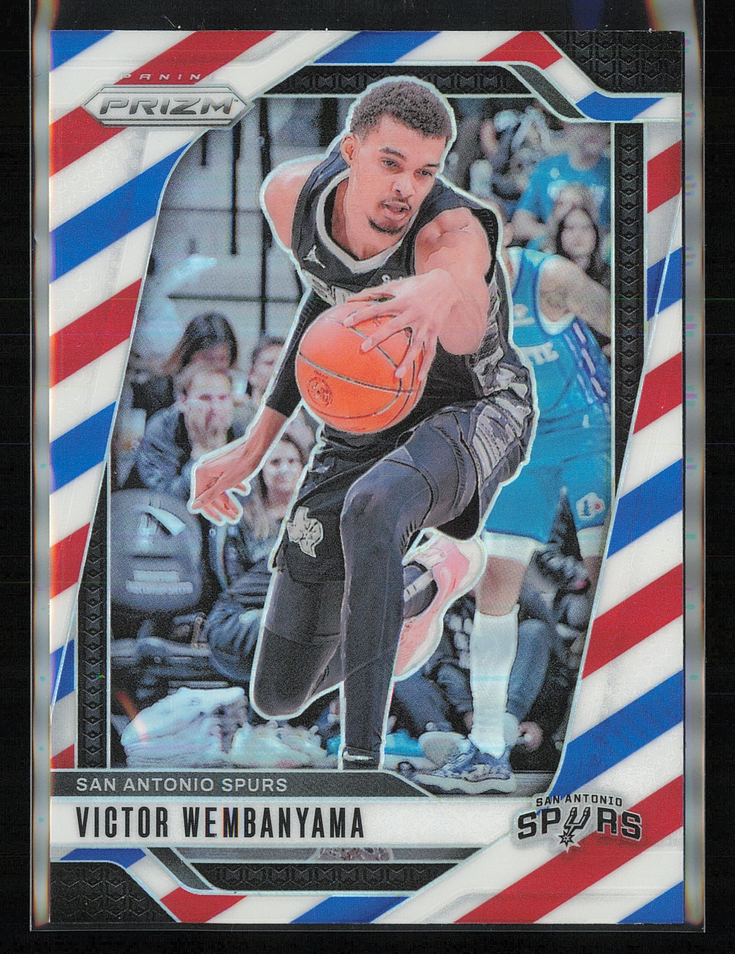 2024-25 Panini Prizm #172 Victor Wembanyama Prizms Red White and Blue