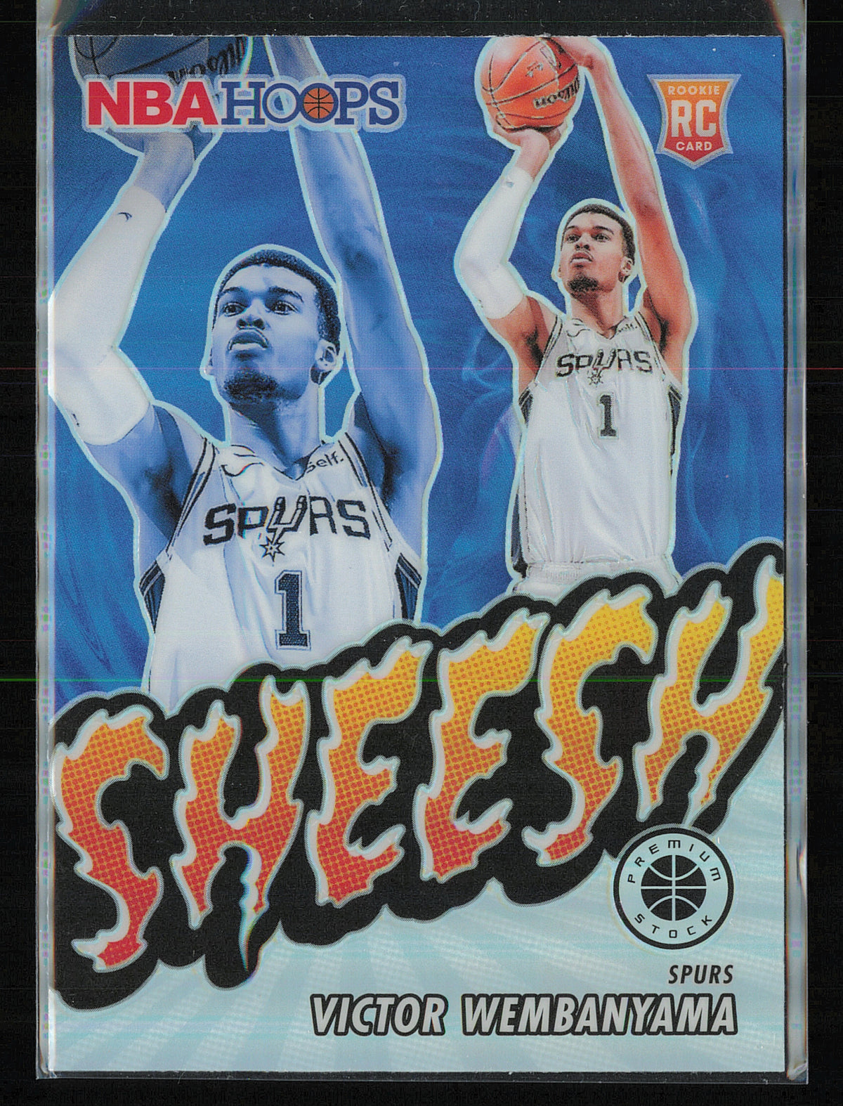 2023-24 Hoops Premium Stock #12 Victor Wembanyama Sheesh Silver Prizm