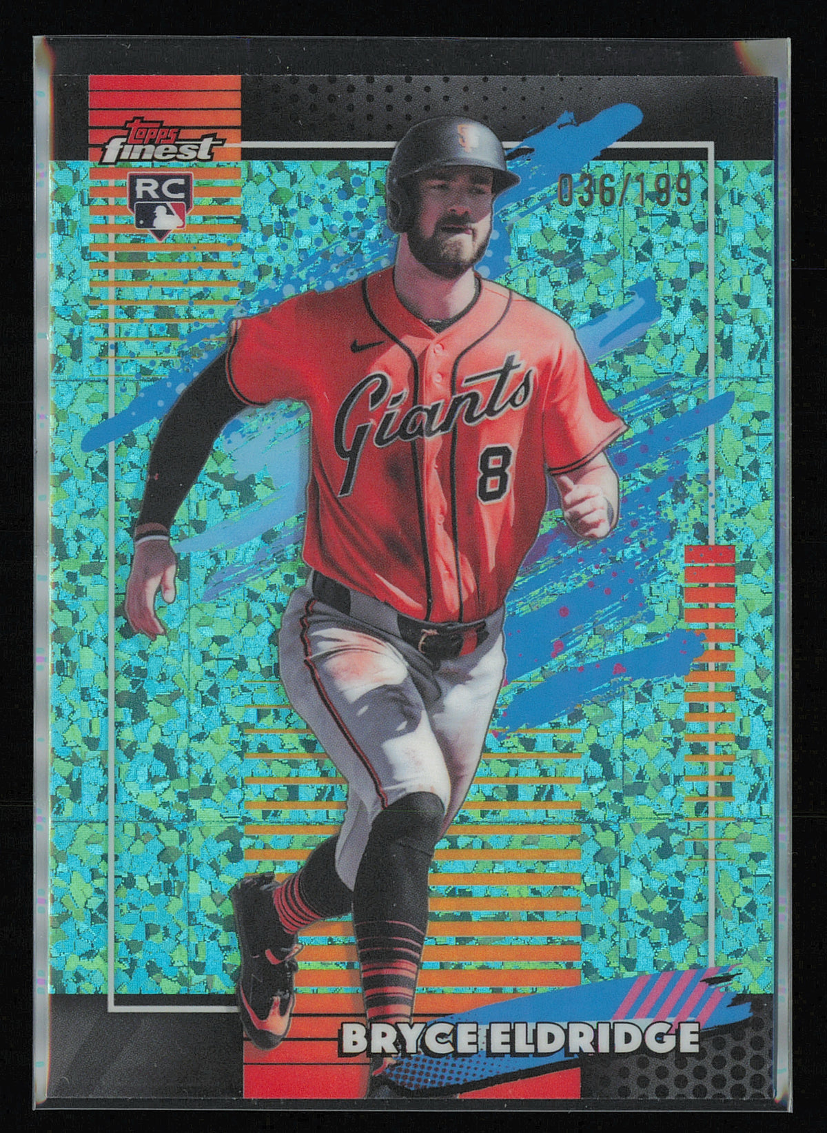 2026 Finest #138 Bryce Eldridge Aqua Mini-Diamond Refractors #/199