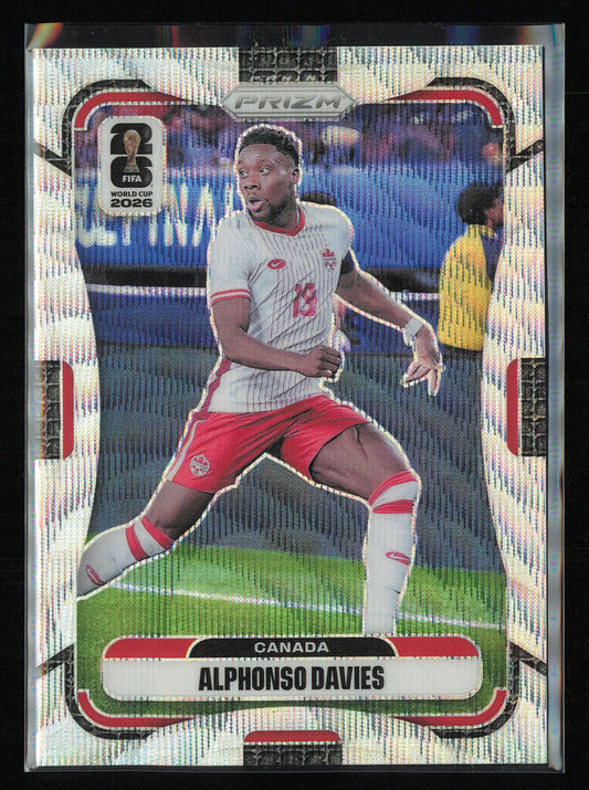 2026 Panini Prizm FIFA World Cup #165 Alphonso Davies Wave Prizms