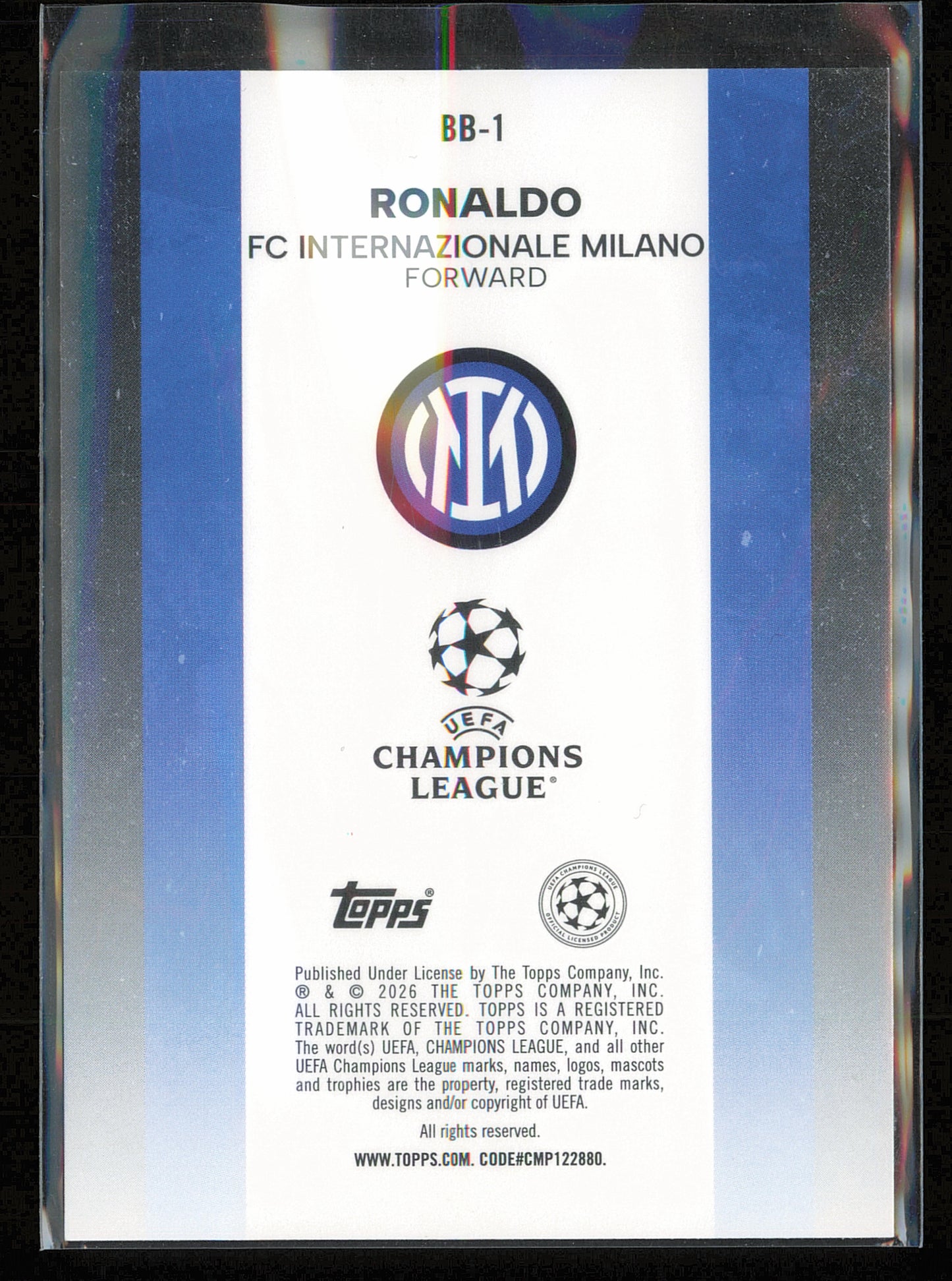 2025-26 Topps UEFA Club #BB-1 Ronaldo Best of the Best: Legendary Numbers