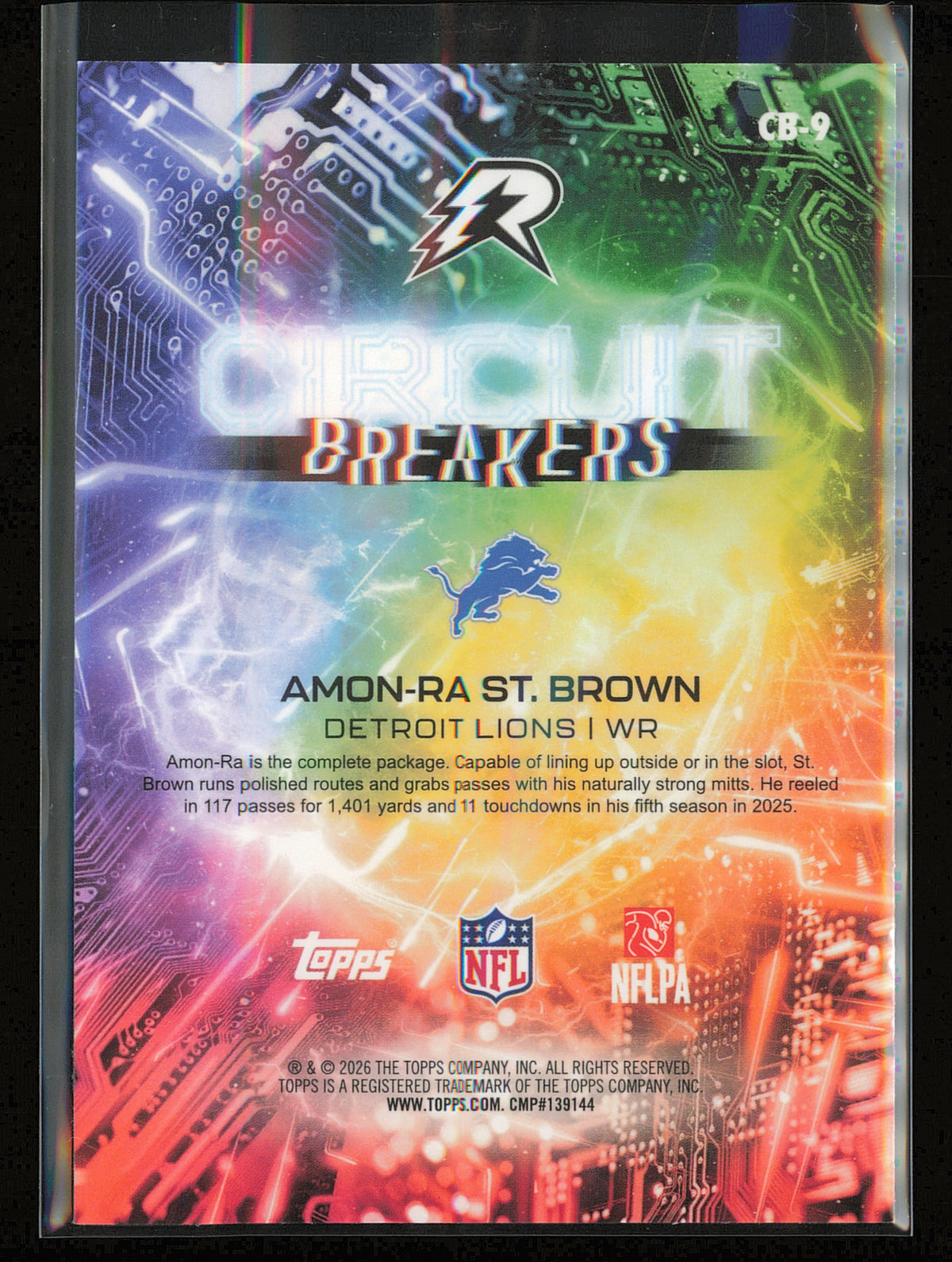 2025 Topps Resurgence #CB-9 Amon-Ra St. Brown Circuit Breakers