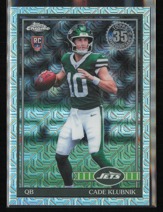 2026 Topps Flagship #91TRC-6 Cade Klubnik 1991 Topps Football Rookies Chrome