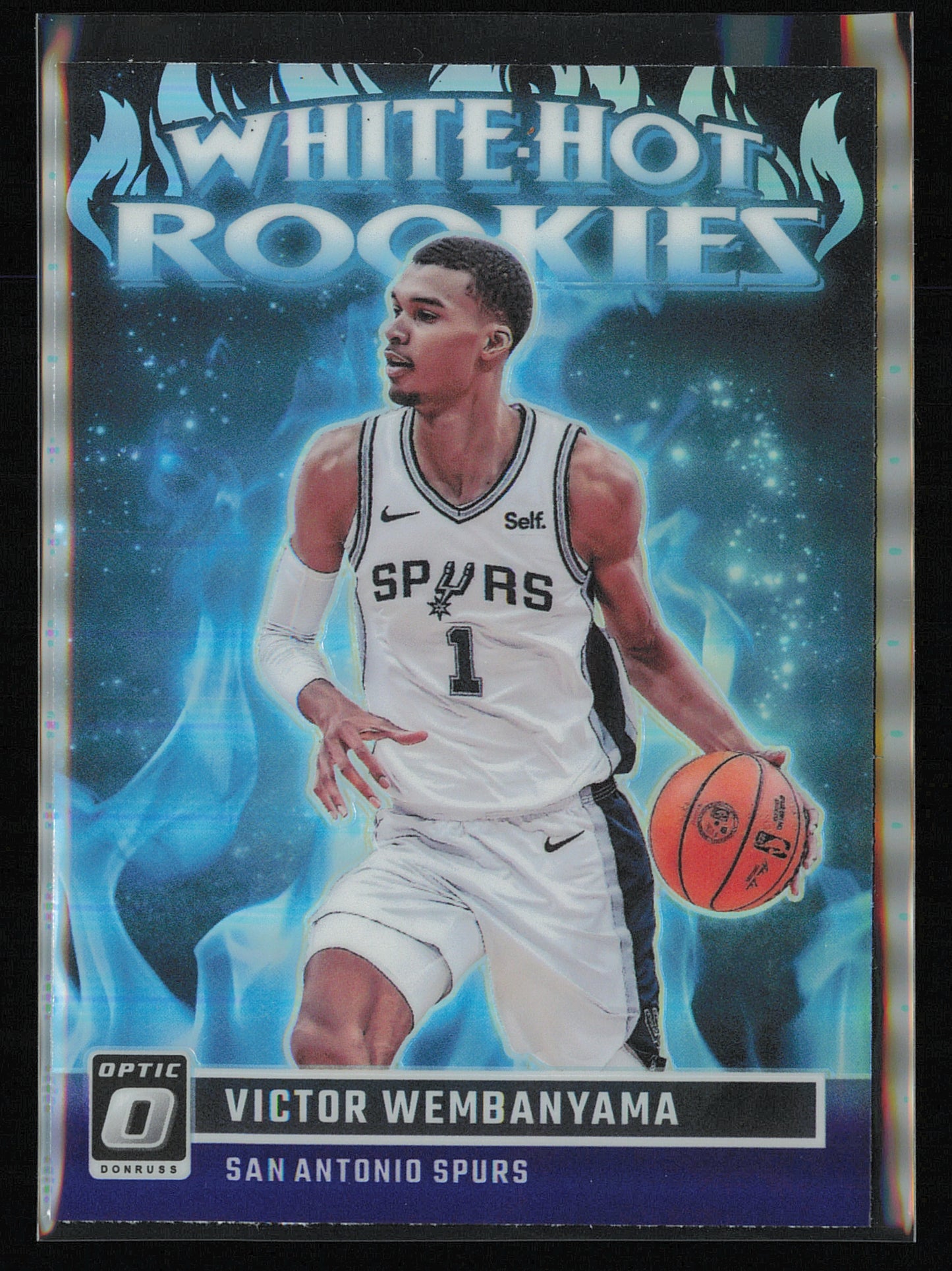 2023-24 Donruss Optic #2 Victor Wembanyama White Hot Rookies Purple