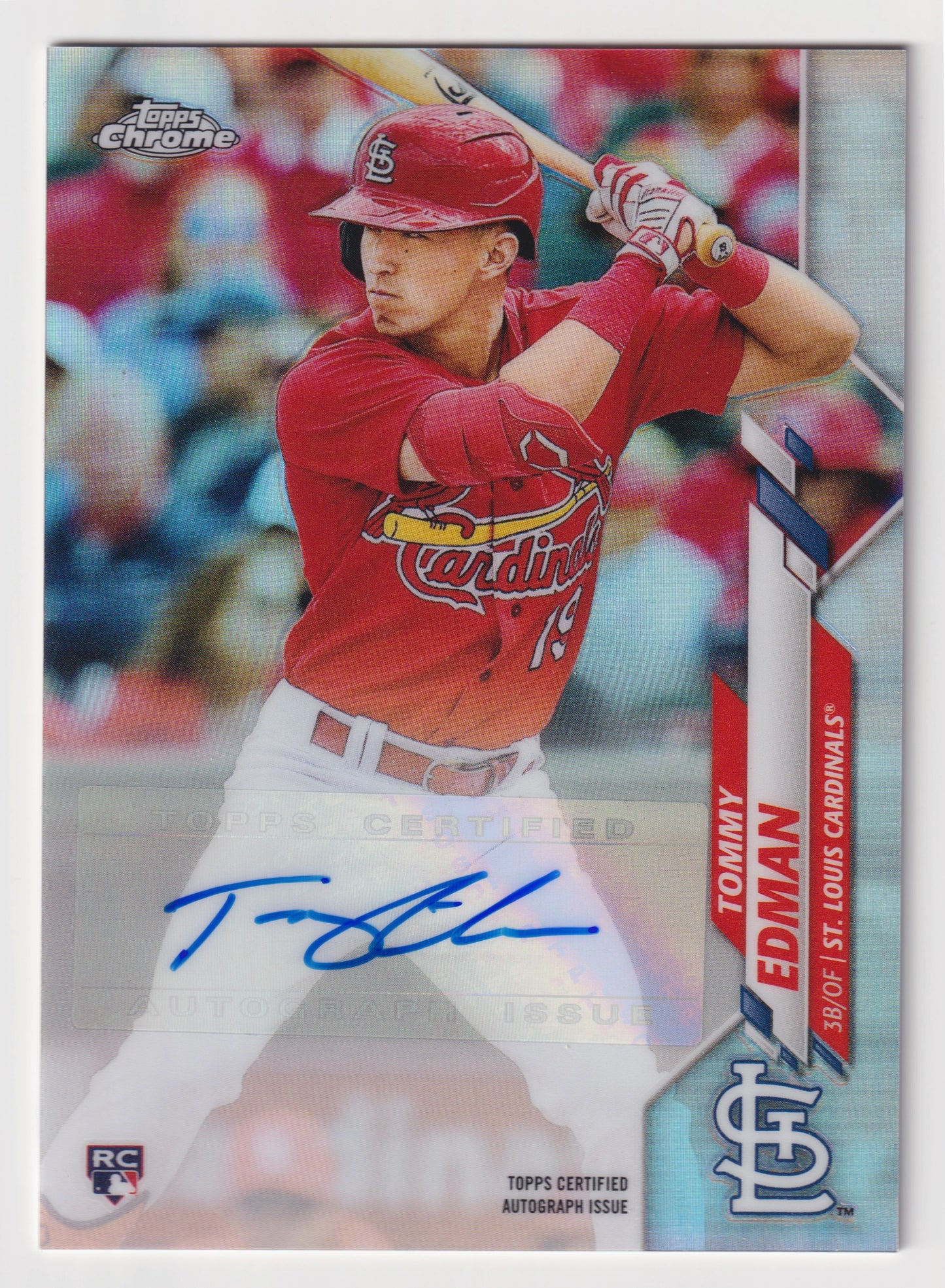 2020 Topps Chrome Update #USA-TE Tommy Edman Autographs