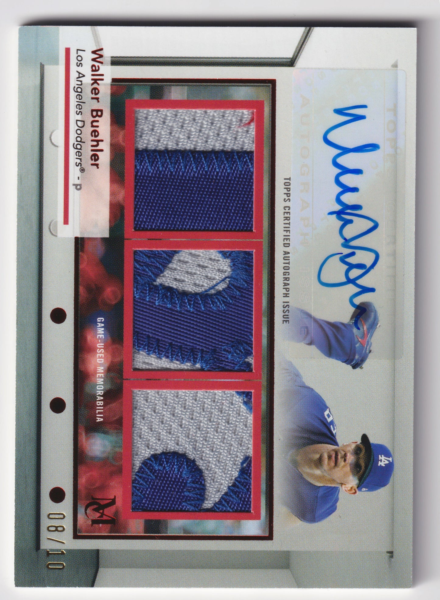 Topps 2024 Museum Walker Buehler Dodgers SWTRA-WB Signature Swatches Auto /10