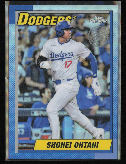 2025 Topps Chrome #90CB-7 Shohei Ohtani 1990 Topps Baseball 35th Anniversary