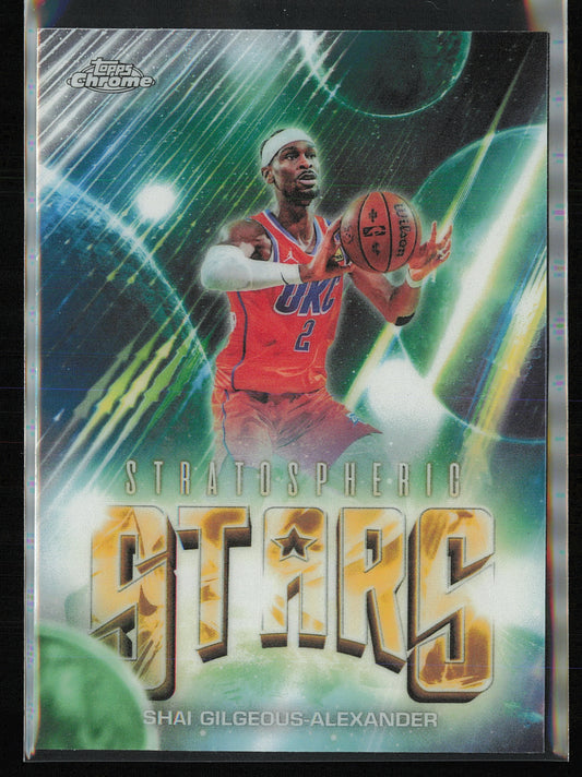 2025-26 Topps Chrome Update #ST-9 Shai Gilgeous-Alexander Stratospheric Stars