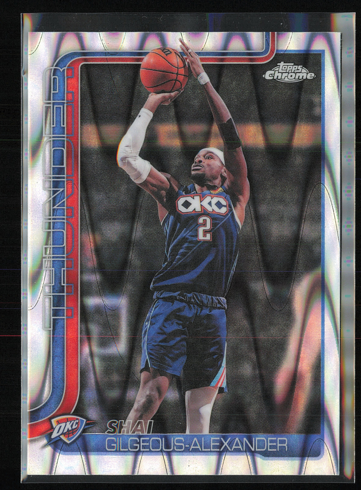 2025-26 Topps Chrome Update #10 Shai Gilgeous-Alexander RayWave Refractor