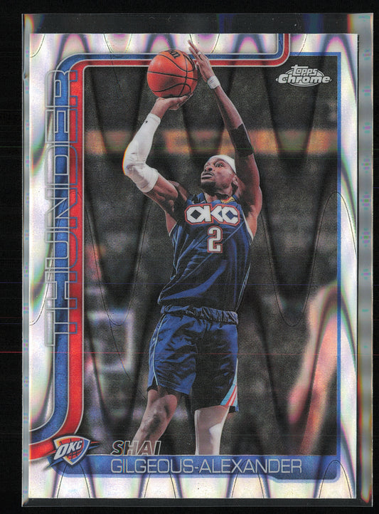 2025-26 Topps Chrome Update #10 Shai Gilgeous-Alexander RayWave Refractor