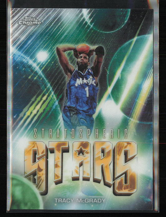 2025-26 Topps Chrome Update #ST-25 Tracy McGrady Stratospheric Stars