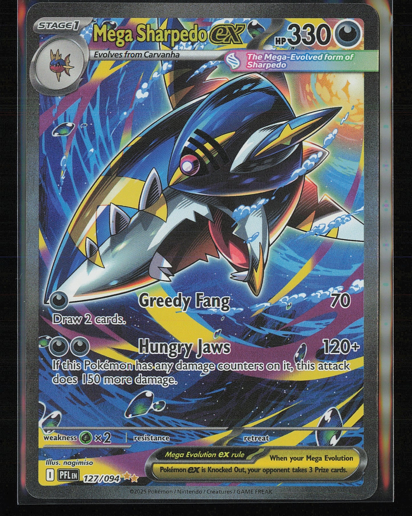 ME02: Phantasmal Flames #127/094 Mega Sharpedo ex