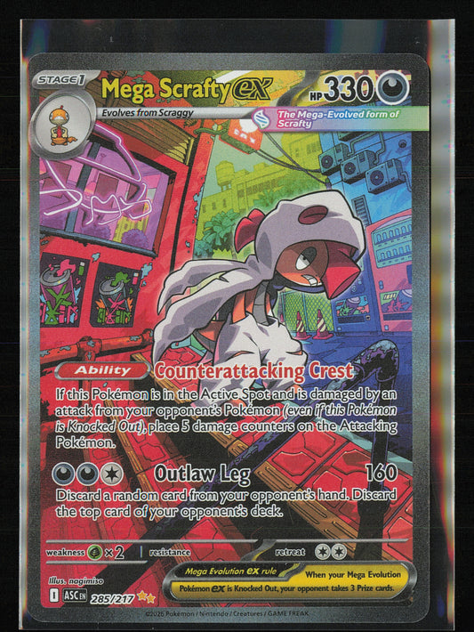 ME: Ascended Heroes #285/217 Mega Scrafty ex