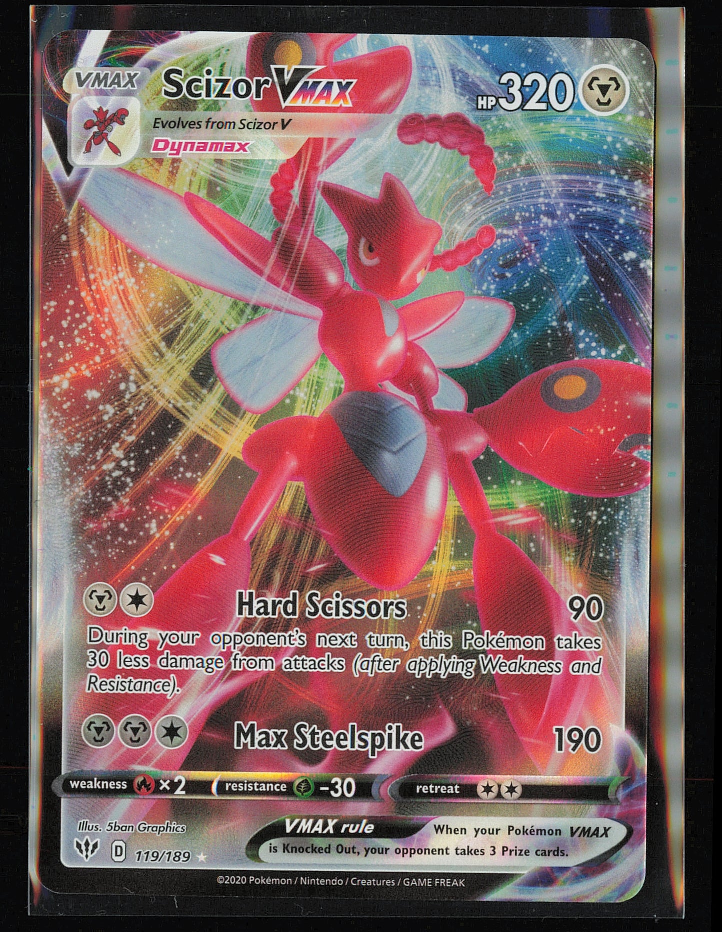 SWSH03: Darkness Ablaze #119/189 Scizor VMAX